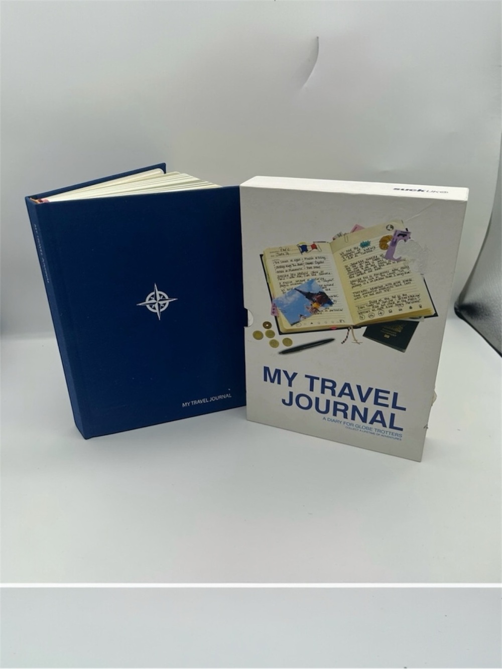 My Travel Journal fabric hardcover book Record Travel Adventures thick Suck UK